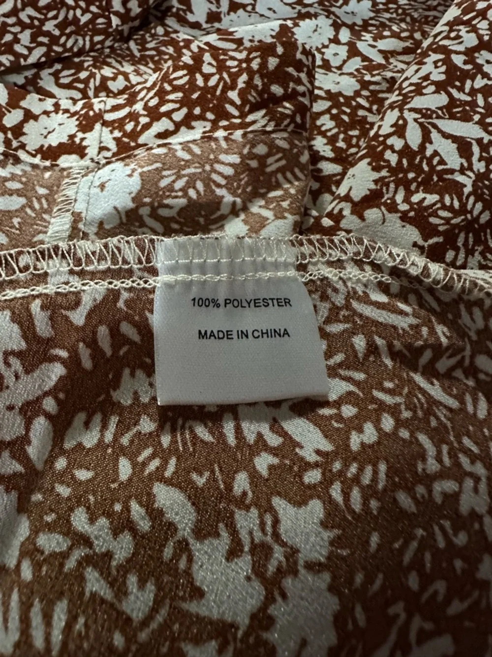 The Main Street Exchange Women’s Maxi Floral Skirt Brown Base White floral L NWT - Picture 11 of 15